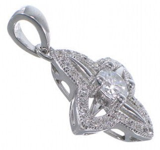 Cubic Zirconia Genuine Sterling Silver Jewelry Pendant NS55998